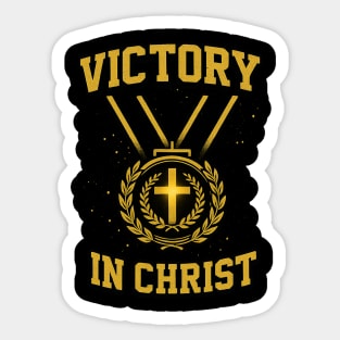 Victory in Christ Sticker